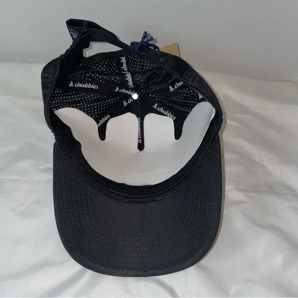 Chubbies Mens Black Performance Hat Pineapple Logo Mesh Back Adjustable Cap‎ NWT